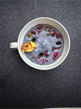 Midnight offering teacup candle